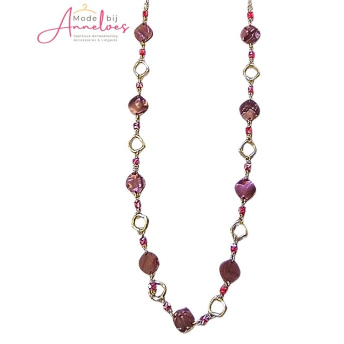 Sweet7 Ketting lang 101229413 wijnrood Sweet7 Ketting lang 101229413 wijnrood